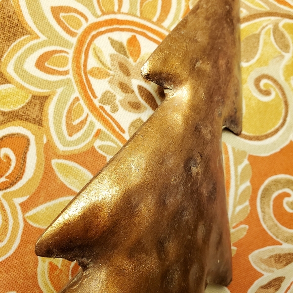 Rustic Metal Shabby Chic Mini Bronze Christmas Tree Home Decor Holiday Accent - Picture 6 of 15